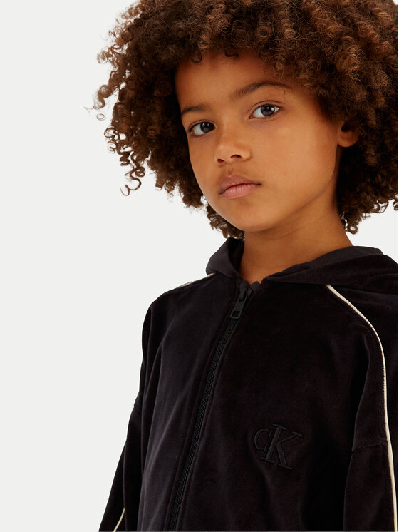 Calvin Klein Jeans Calvin Klein Jeans Sweatshirt Velvet IG0IG03088 Schwarz Regular Fit