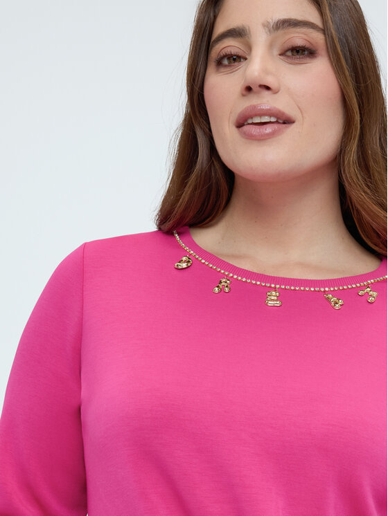 Fiorella Rubino Fiorella Rubino Bluza G840L008934N019 Różowy Boxy Fit