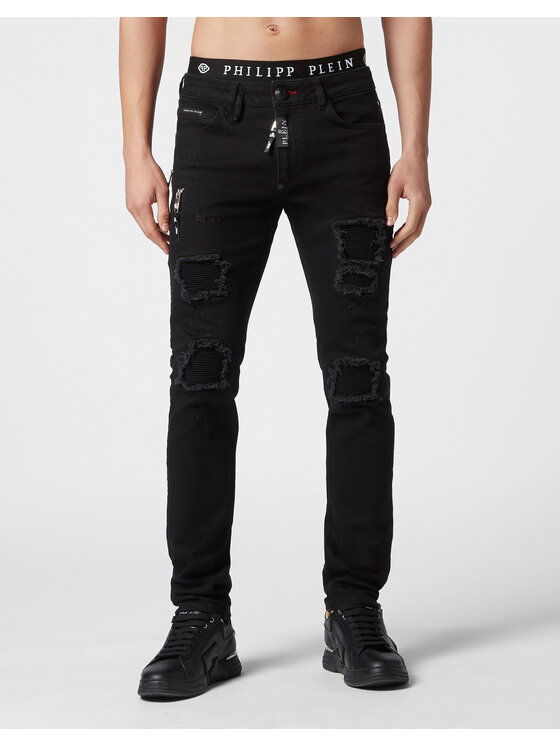 PHILIPP PLEIN PHILIPP PLEIN Jeansy 3147 Černá Straight Leg