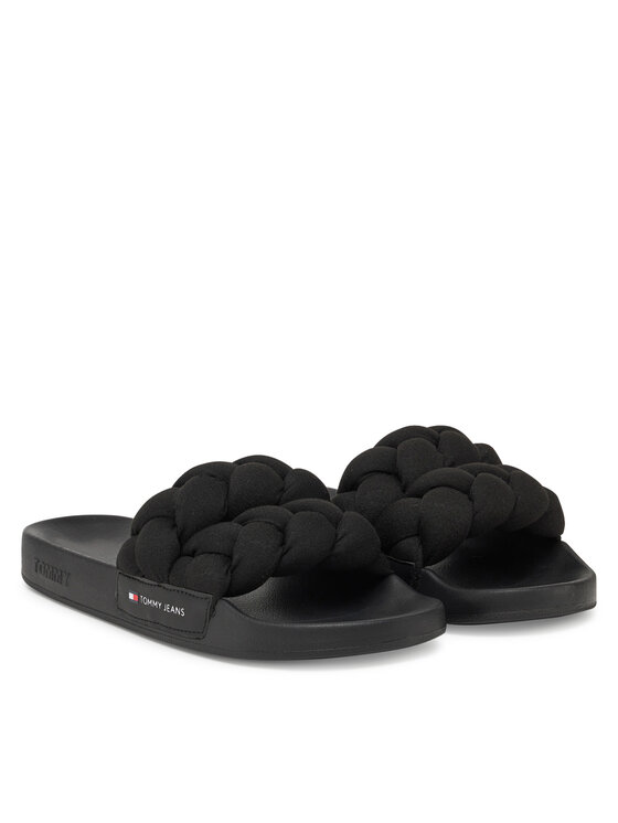 Tommy Jeans Tommy Jeans Şlapi Tjw Braided Slide EN0EN02764 Negru
