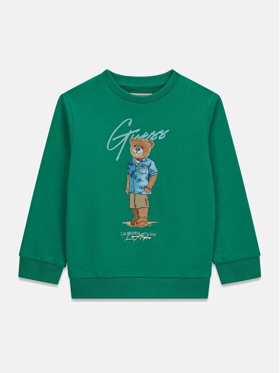 Guess Kids Guess Kids Sweter 181963 Zielony Classic Fit