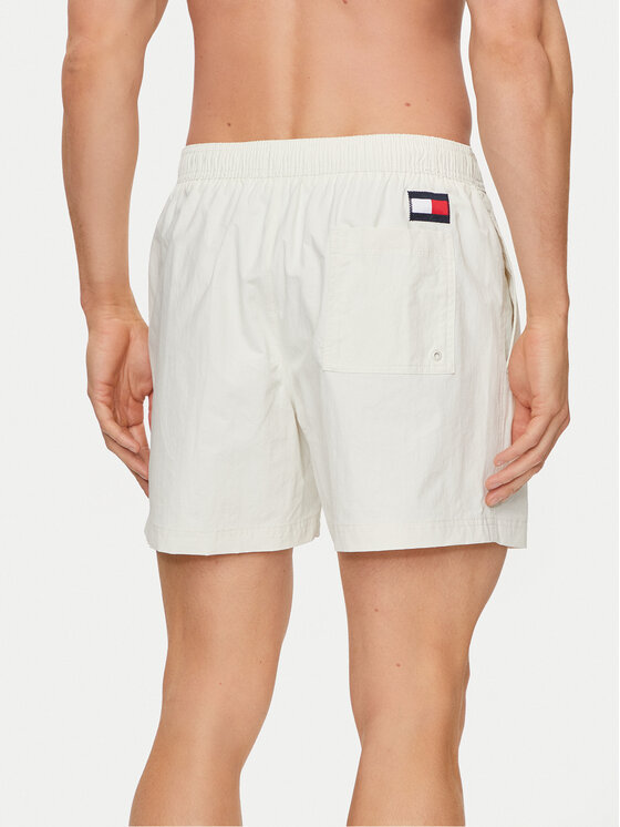 Tommy Hilfiger Tommy Hilfiger Pantaloni scurți pentru înot UM0UM02048 Alb Slim Fit