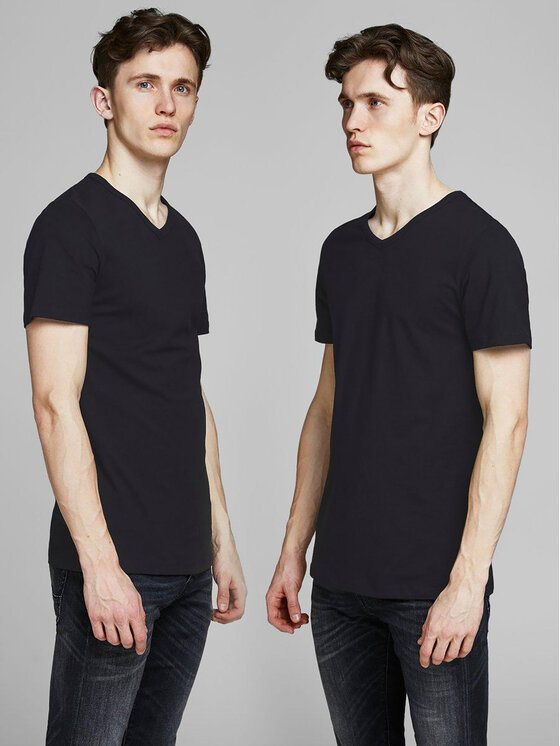 Jack&Jones Jack&Jones 2er-Set T-Shirts Basic 12133914 Schwarz Slim Fit
