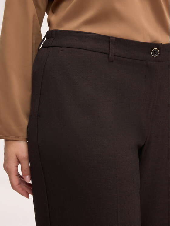 Fiorella Rubino Fiorella Rubino Spodnie materiałowe P085T005509N022 Brązowy Flared Fit