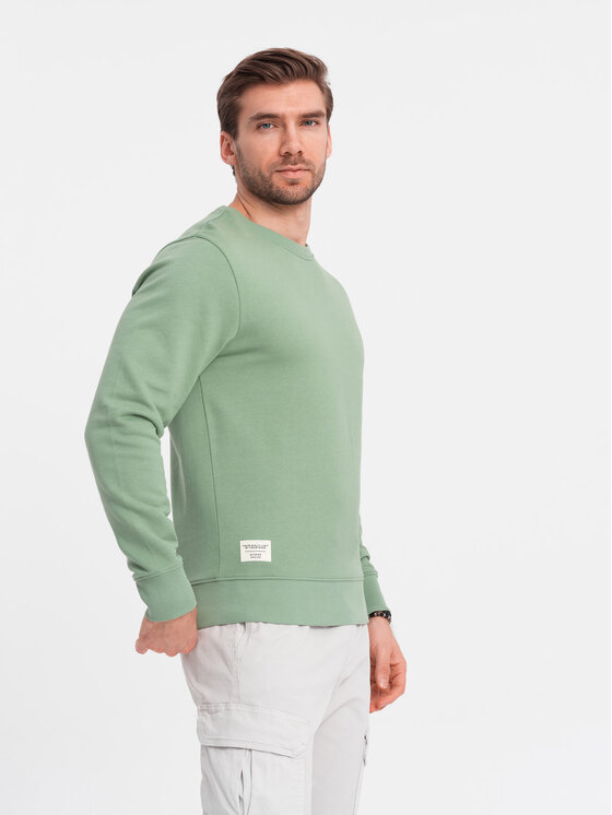 Ombre Ombre Mikina OM-SSBN-0175 Zelená Regular Fit