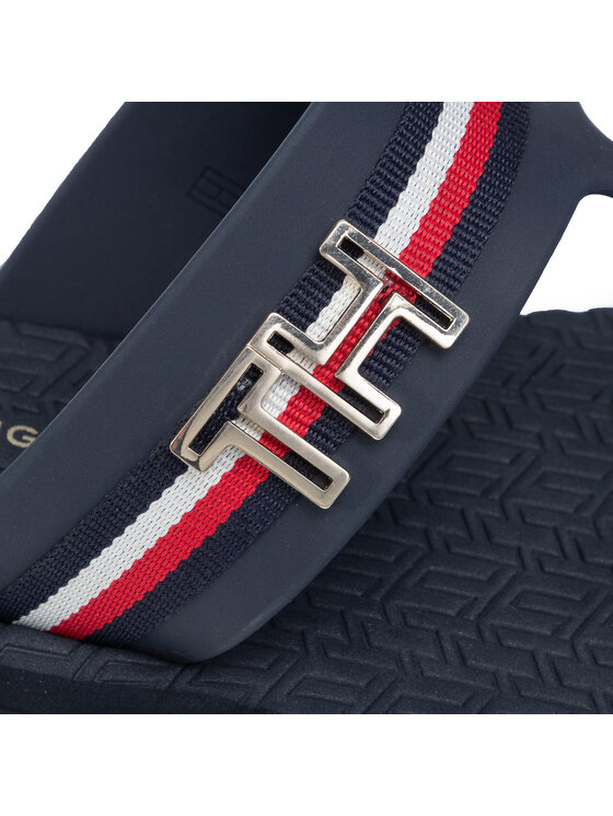 Tommy Hilfiger Tommy Hilfiger Čības uz pirksta Hardware Detail Beach Thong FW0FW04370 Tumši zils