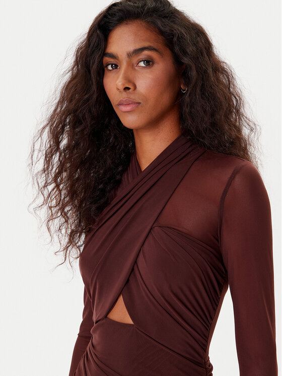 BARDOT BARDOT Официална рокля Veria 59987DB Кафяв Regular Fit