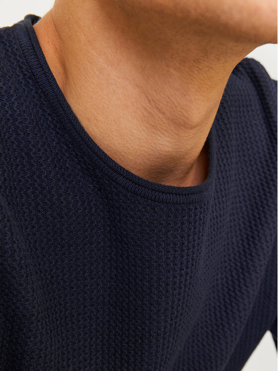Jack & Jones Jack & Jones Sweter Cooper 12258407 Granatowy Regular Fit