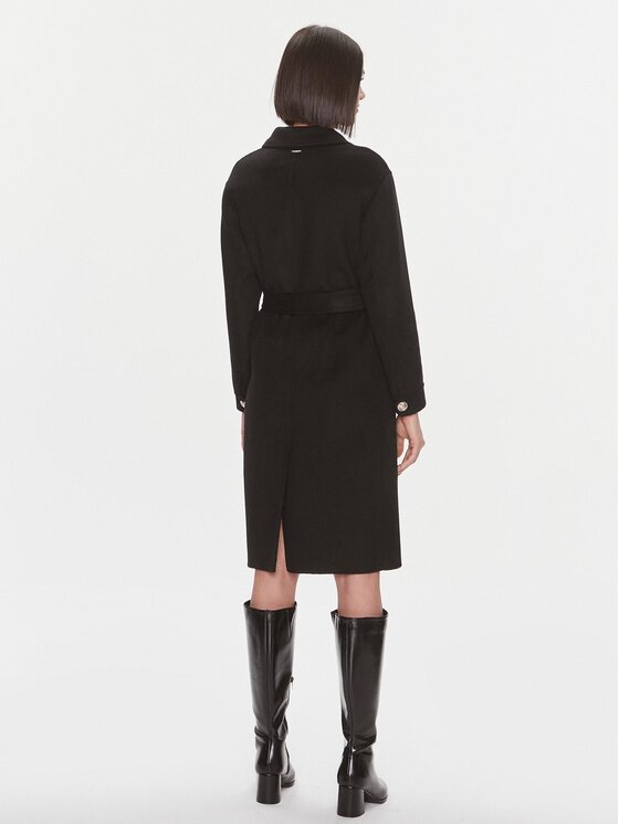 Liu Jo Liu Jo Vlněný kabát MF3242 T4627 Černá Regular Fit