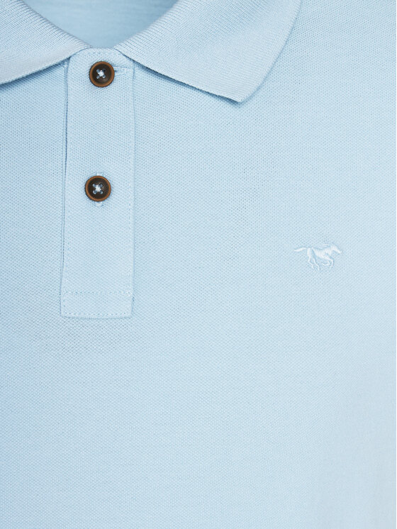 Mustang Mustang Polo Palco 1014933 Celeste Regular Fit