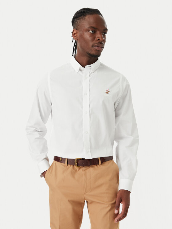 Beverly Hills Polo Club Cămașă P-SS26M-BRASS Alb Regular Fit