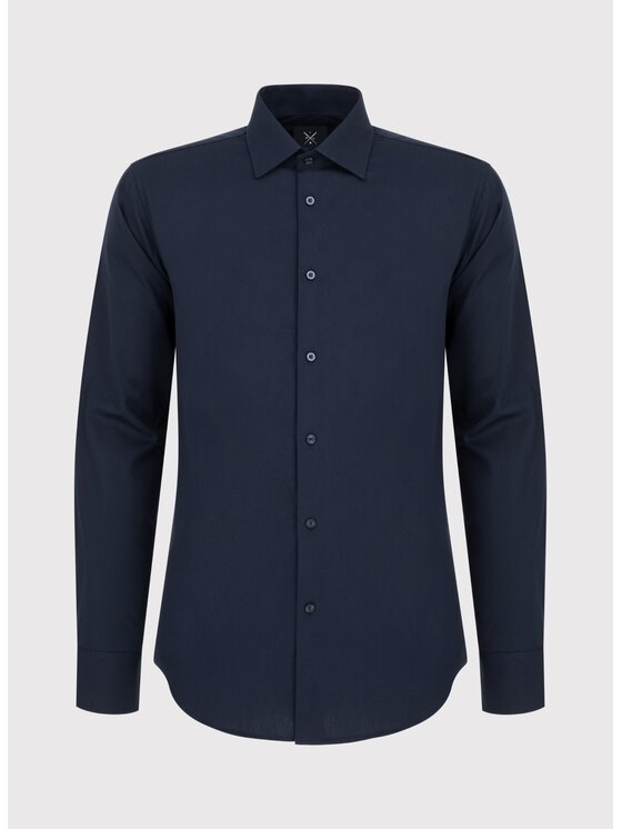 Pako Lorente Pako Lorente Koszula P000B-1X-008 Granatowy Slim Fit