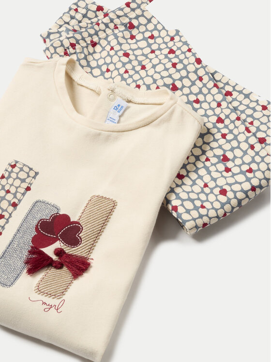 Mayoral Mayoral Set jopica, bluza in legice 2709 Rdeča Regular Fit