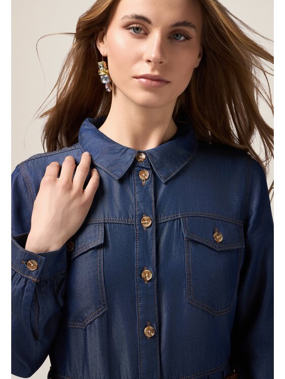 Oltre Oltre Vestito da giorno 7343R004855N034 Blu A-Line Fit