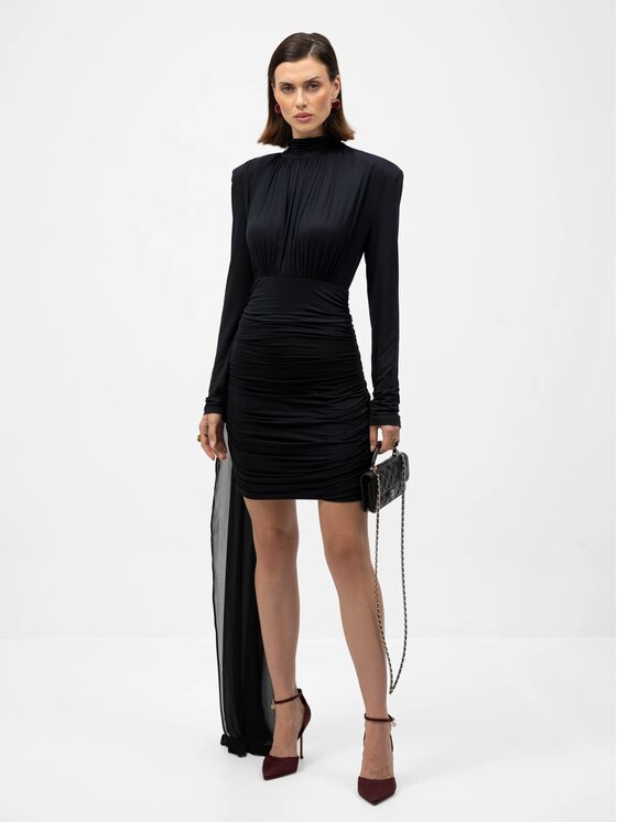 MANDRAGORA MANDRAGORA Sukienka wieczorowa Roa Czarny Slim Fit