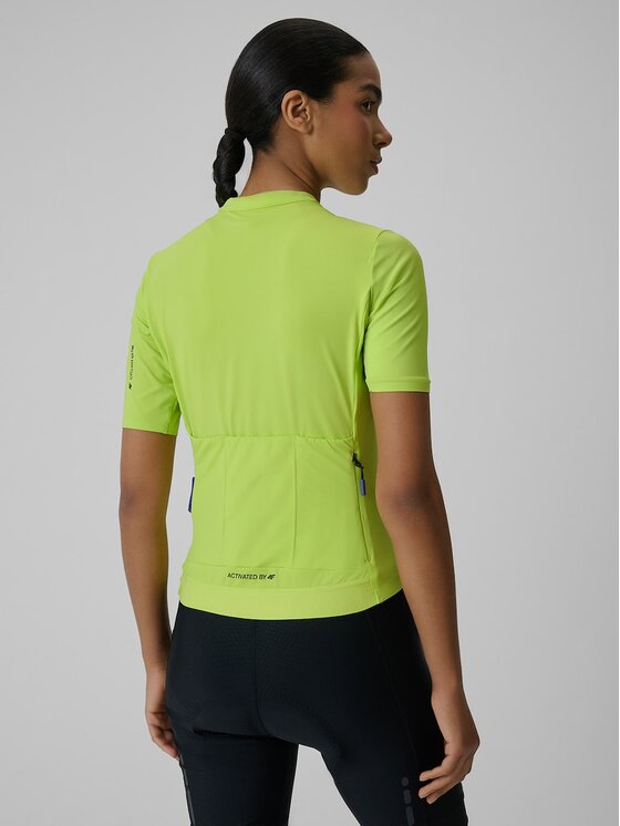 4F 4F Cyklistické tričko 4FRSS26TFTSF2454-45S Zelená Slim Fit