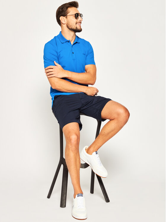 MICHAEL Michael Kors MICHAEL Michael Kors Kratke hlače iz tkanine Washed Stretch CS03CSK4JJ Mornarsko modra Regular Fit