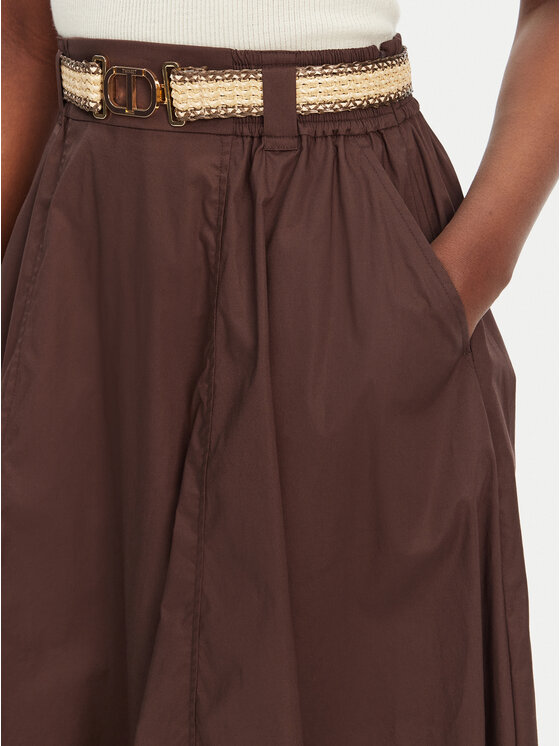 TWINSET TWINSET Trapéz szoknya 251TT202J Barna Regular Fit