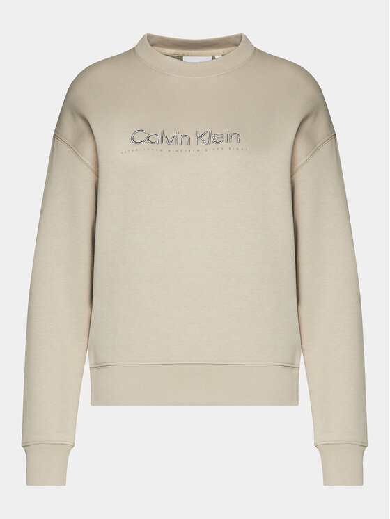 Calvin Klein Calvin Klein Mikina Satin Emroidery K20K206757 Šedá Regular Fit