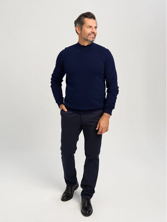 Willsoor Willsoor Sweter 71427 Granatowy Anatomic Fit