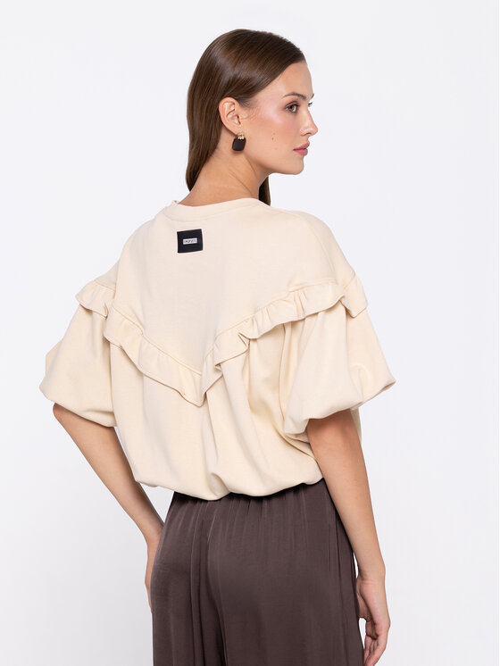 Miss LK Miss LK Bluza MISSLKB Beżowy Relaxed Fit