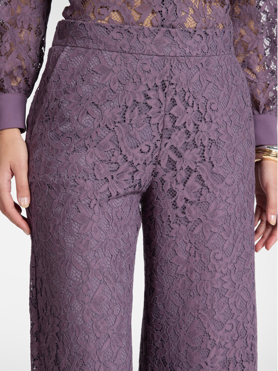 Elena Mirò Elena Mirò Spodnie materiałowe P192P000435N0F9 Fioletowy Regular Fit