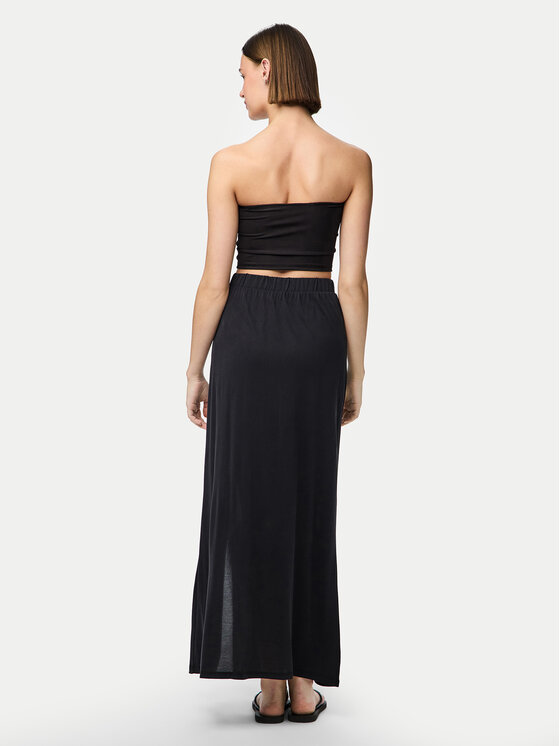 Pieces Pieces Spódnica maxi Anora 17148786 Czarny Regular Fit