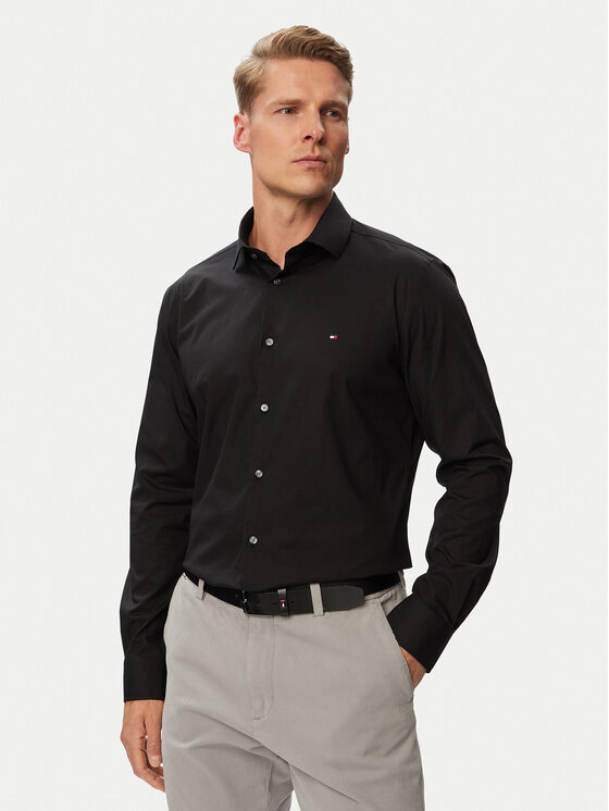 Tommy Hilfiger Cămașă MW0MW43122 Negru Slim Fit