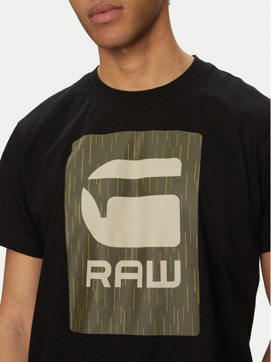 G-Star Raw G-Star Raw T-shirt Burger Box Rain D26478-C336 Crna Regular Fit