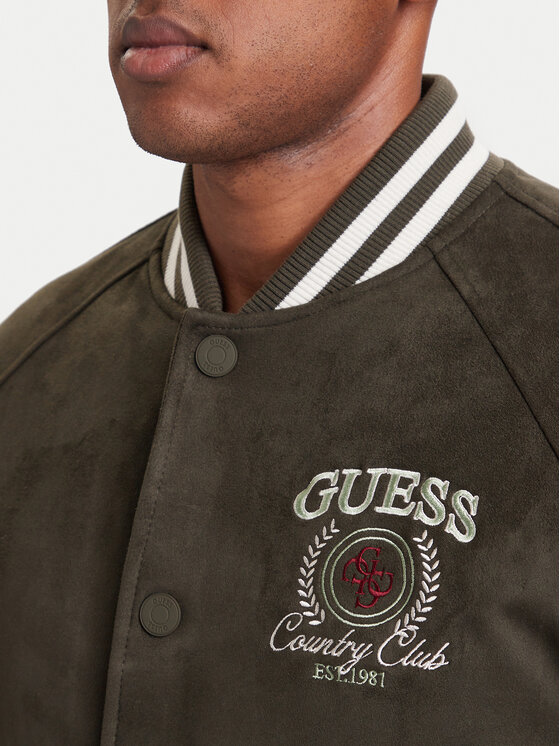 Guess Guess Μπόμπερ μπουφάν M6YL23 W2814 Σκούρο πράσινο Regular Fit