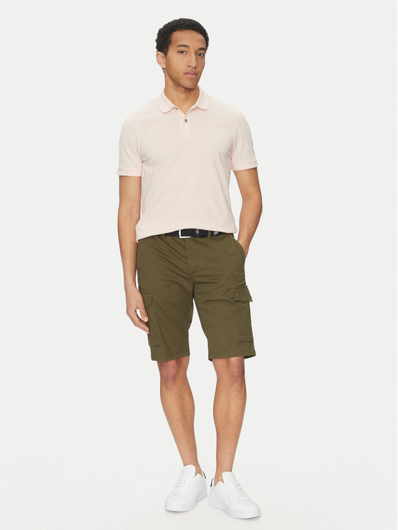 Tommy Hilfiger Tommy Hilfiger Bavlnené šortky John MW0MW31244 Kaki Regular Fit
