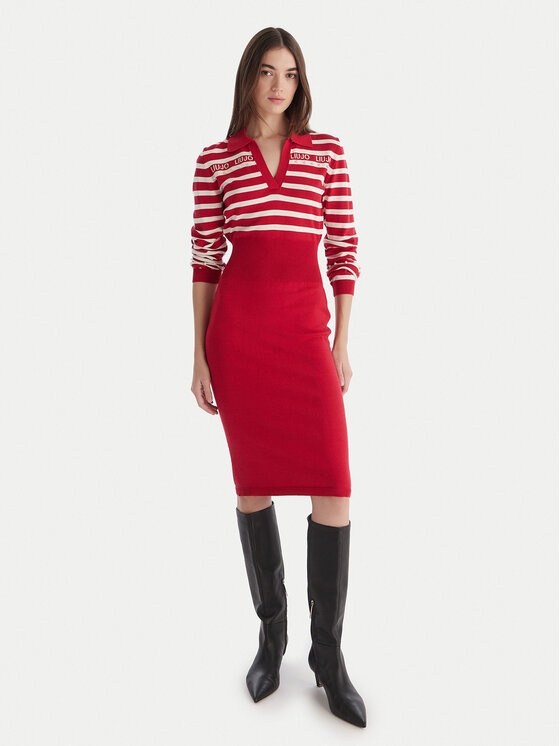 Liu Jo Liu Jo Strickkleid TF5215 MS63L Rot Regular Fit