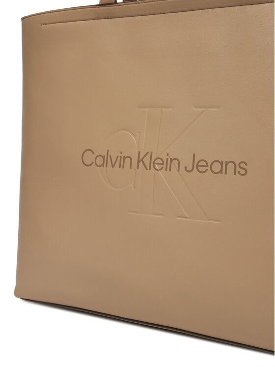 Calvin Klein Jeans Calvin Klein Jeans Дамска чанта Sculpted Slim K60K612222 Бежов