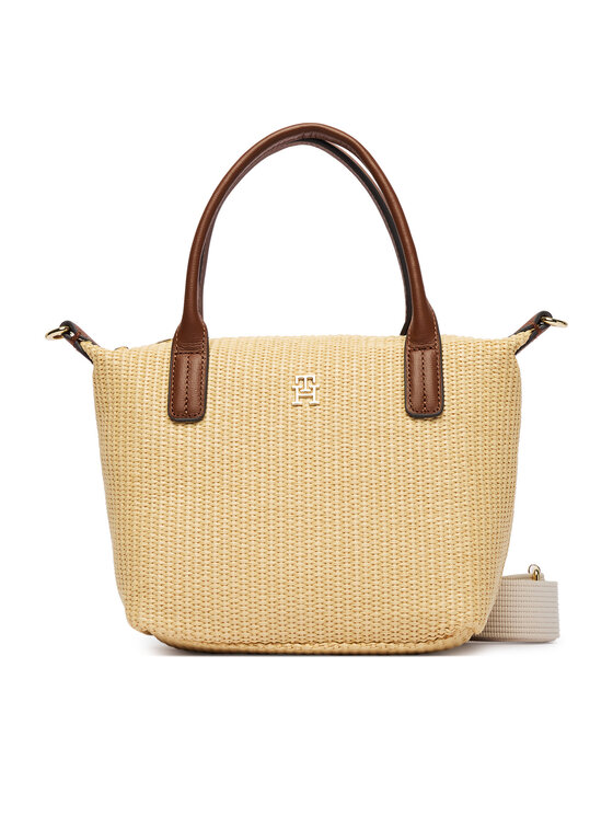 Tommy Hilfiger Tommy Hilfiger Soma Popette Mini Tote Raffia AW0AW18523 Bēšs