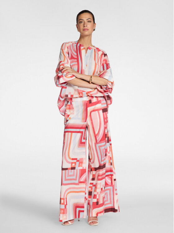 Elena Mirò Elena Mirò Bluzka 2008Z000057N041 Czerwony Regular Fit