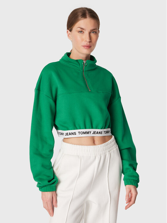 Tommy Jeans Jopa Logo Waistband DW0DW14350 Zelena Relaxed Fit