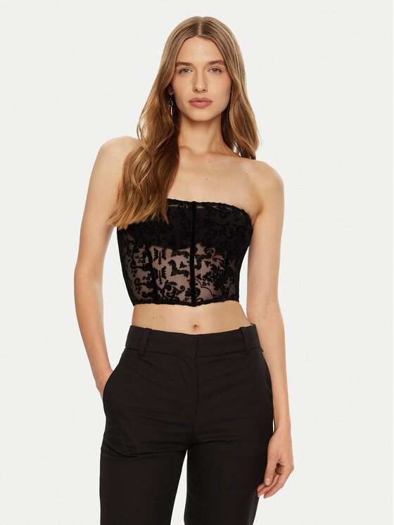 ACCESS FASHION Top 44-2235-362 Čierna Slim Fit