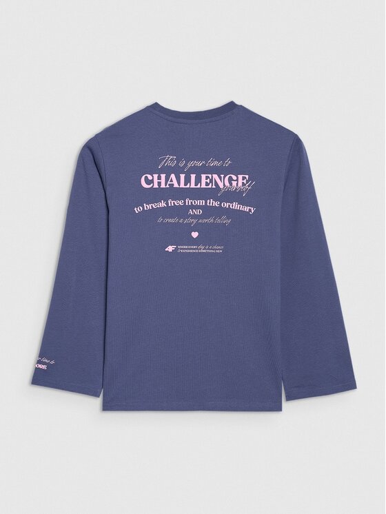 4F 4F Longsleeve 4FJRAW25TLONF589-33S Niebieski Oversize