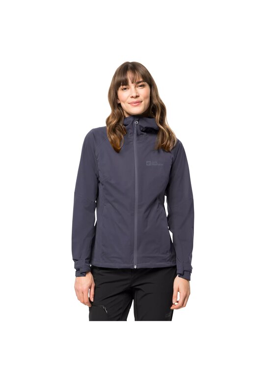 Jack Wolfskin Jack Wolfskin Kurtka przeciwdeszczowa 1115121_1388 Szary Regular Fit