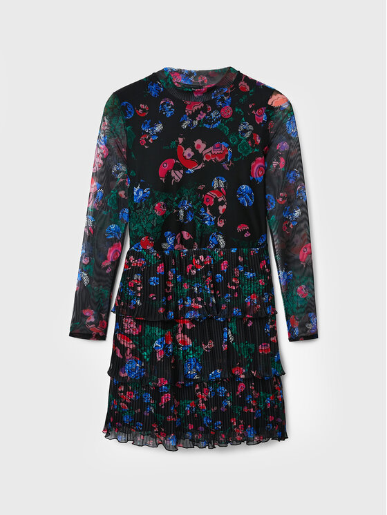 Desigual Desigual Φόρεμα καθημερινό MONSIEUR CHRISTIAN LACROIX Sea 22WWVK41 Μαύρο Regular Fit