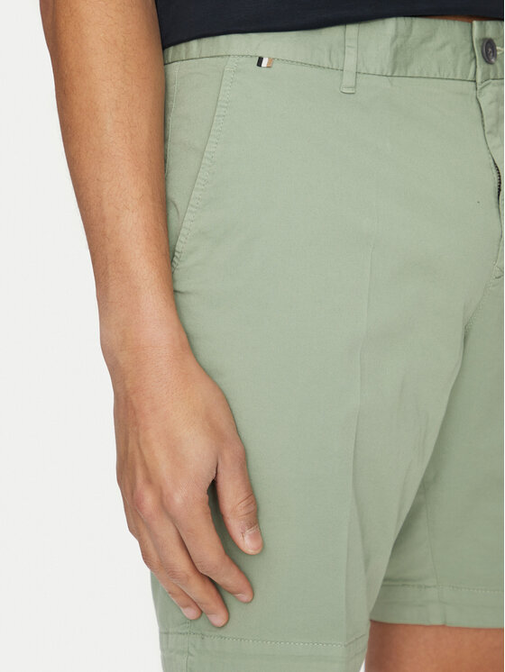 BOSS BOSS Bavlnené šortky H-Slice 50540743 Zelená Regular Fit