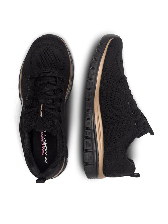 Skechers Skechers Сникърси GRACEFUL 12615 BKRG Черен