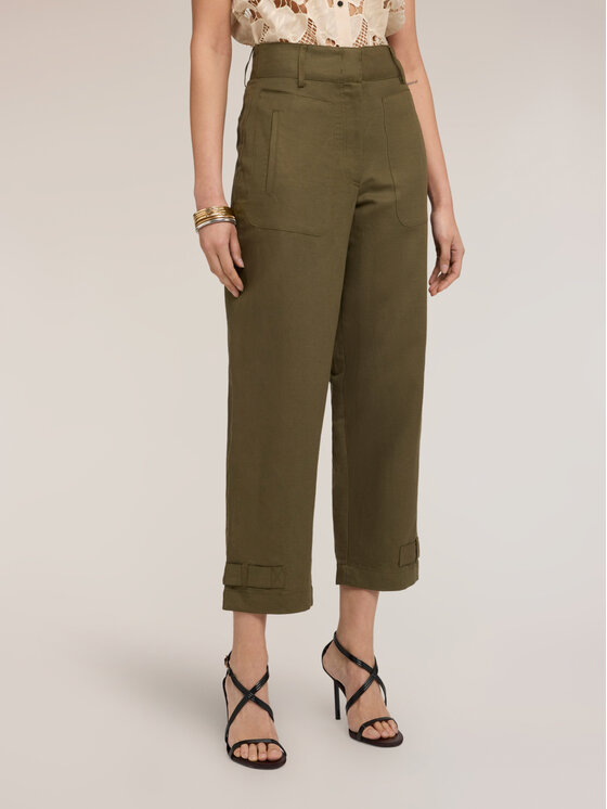 Motivi Motivi Pantaloni di tessuto P02JQ004645N035 Verde Cropp Fit