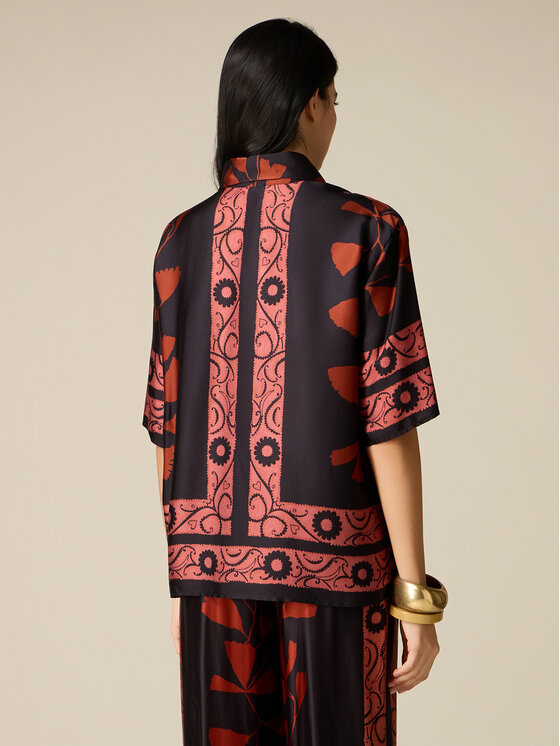 Oltre Oltre Camicia 5006J000824N0Z3 Nero Boxy Fit