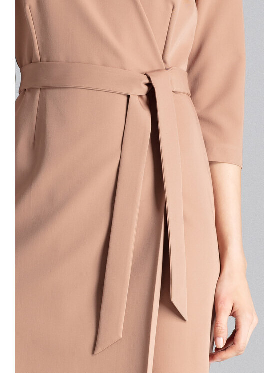 FIGL FIGL Sukienka codzienna M654 Brązowy Regular Fit