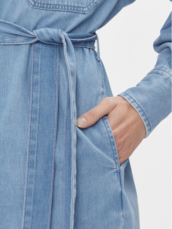 Tommy Jeans Tommy Jeans Sukienka jeansowa DW0DW17421 Niebieski Regular Fit