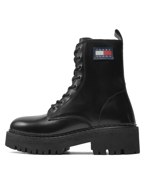 Tommy Jeans Tommy Jeans Planinarske cipele Urban Tommy Jeans Lace Up Boot EN0EN01995 Crna