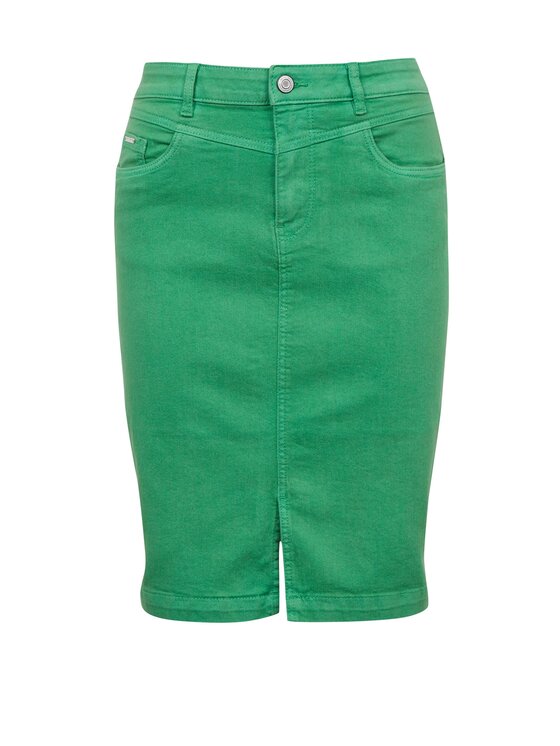 Orsay Orsay Spódnica jeansowa 710320865000__38 Zielony Regular Fit