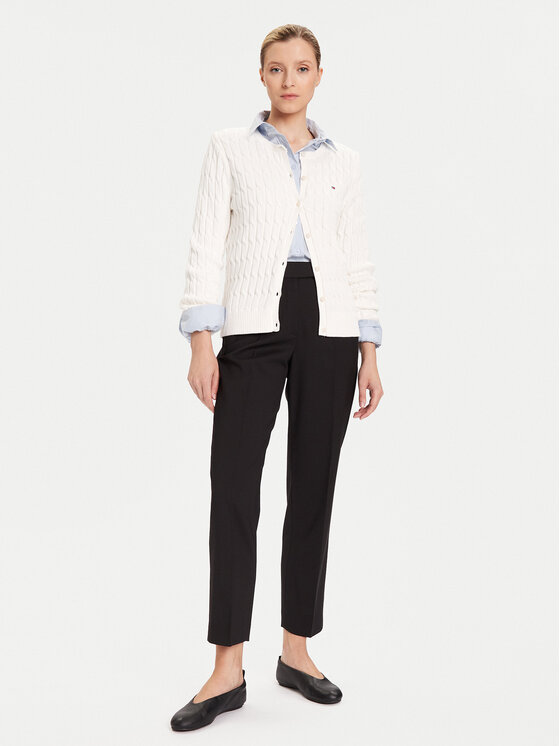 Tommy Hilfiger Tommy Hilfiger Chino nohavice WW0WW48353 Čierna Slim Fit