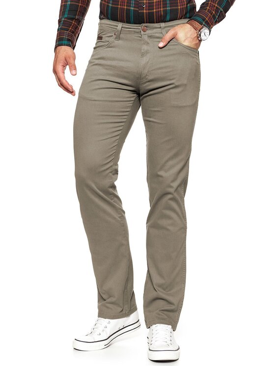 Wrangler Wrangler Spodnie materiałowe ARIZONA Beżowy Straight Fit
